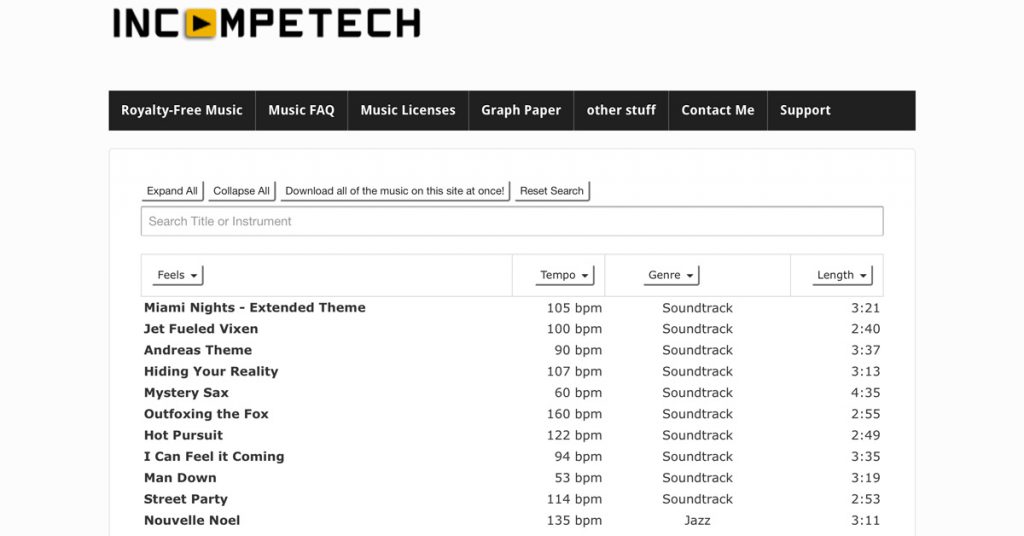 kostenlose Musik für Youtube Videos - Incompetech | Video-Hilfe - Sebastian Fischer