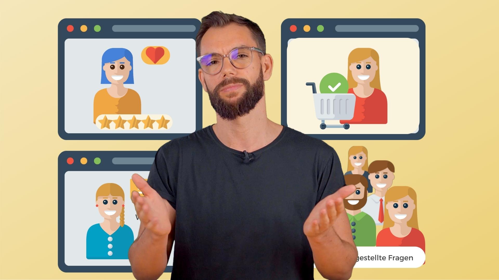 Mann präsentiert einfache Business-Video-Ideen für Anfänger